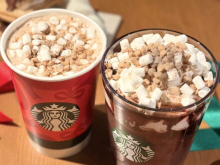 【スタバ新作 最速レビュー】絶対バズる!“スモア チョコレート”と“ホットアップルサイダー”が大優勝│オススメカスタムも紹介
