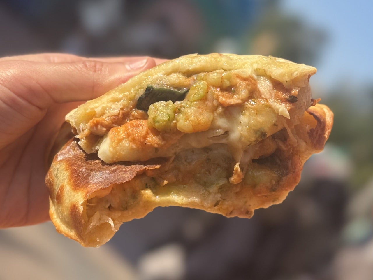 ディズニーシー食べ歩き定番オススメ「シーフードカルツォーネ」中身