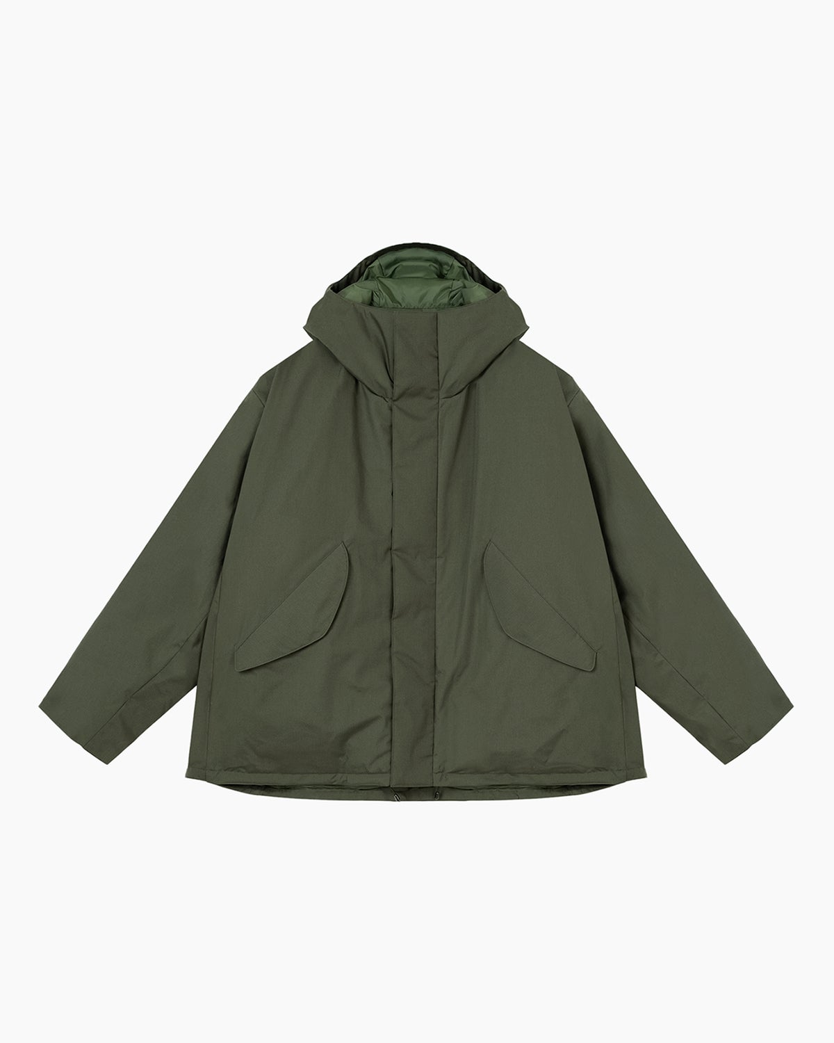 LAD MUSICIAN × ZANTER DOWN JACKET ダークカーキ