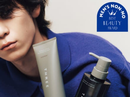 メンズ好みの洗い上がりやこだわりの成分&香りに人気集中! シャンプー・コンディショナー部門の1位はTHREE!【メンズノンノ美容大賞2025】
