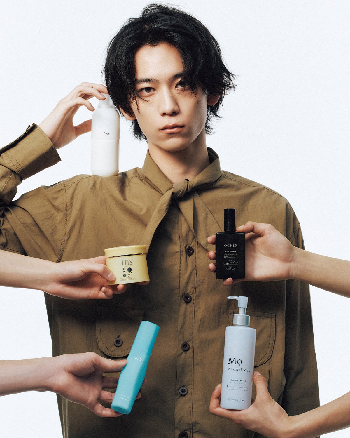 イプサのME n 1〜8、オーカーのザ セラム、マニフィークのブライトニング ジェル、リッツのモイスト パーフェクト リッチジェルC、iniksのACモイスト Cコンディショナー