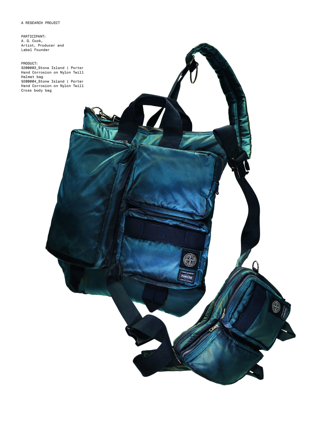 ストーンアイランドとポーターの最新コラボアイテム・バッグ