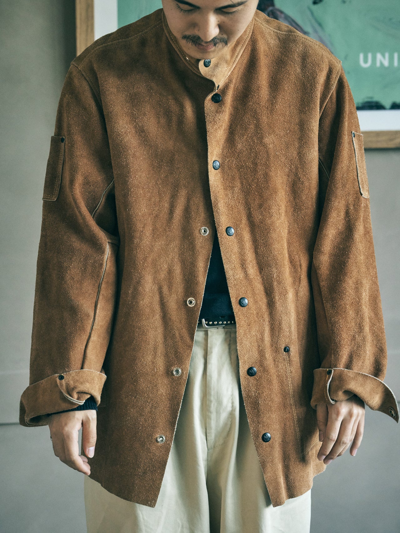 オシャレな人が買ってよかった古着のウェルディングジャケットの着用カット