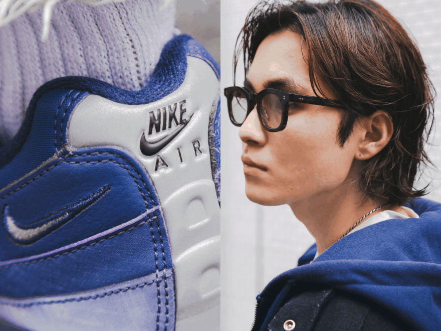 大人カラーの「ナイキ」に「リーバイス®」バギージーンズを合わせた上級者カジュアル。タイトめヘアセットで大人っぽく！【おしゃれな人の冬ヘアとファッションSNAP！】