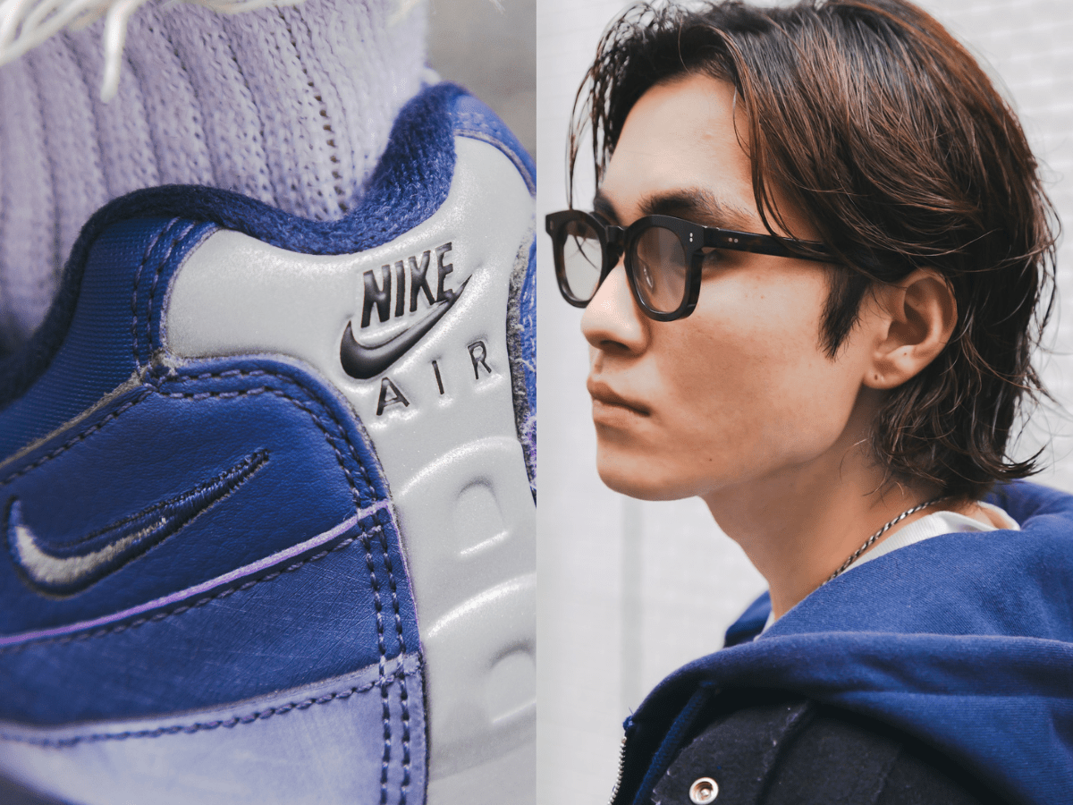 大人カラーの「ナイキ」に「リーバイス®」バギージーンズを合わせた上級者カジュアル。タイトめヘアセットで大人っぽく！【おしゃれな人の冬ヘアとファッションSNAP！】