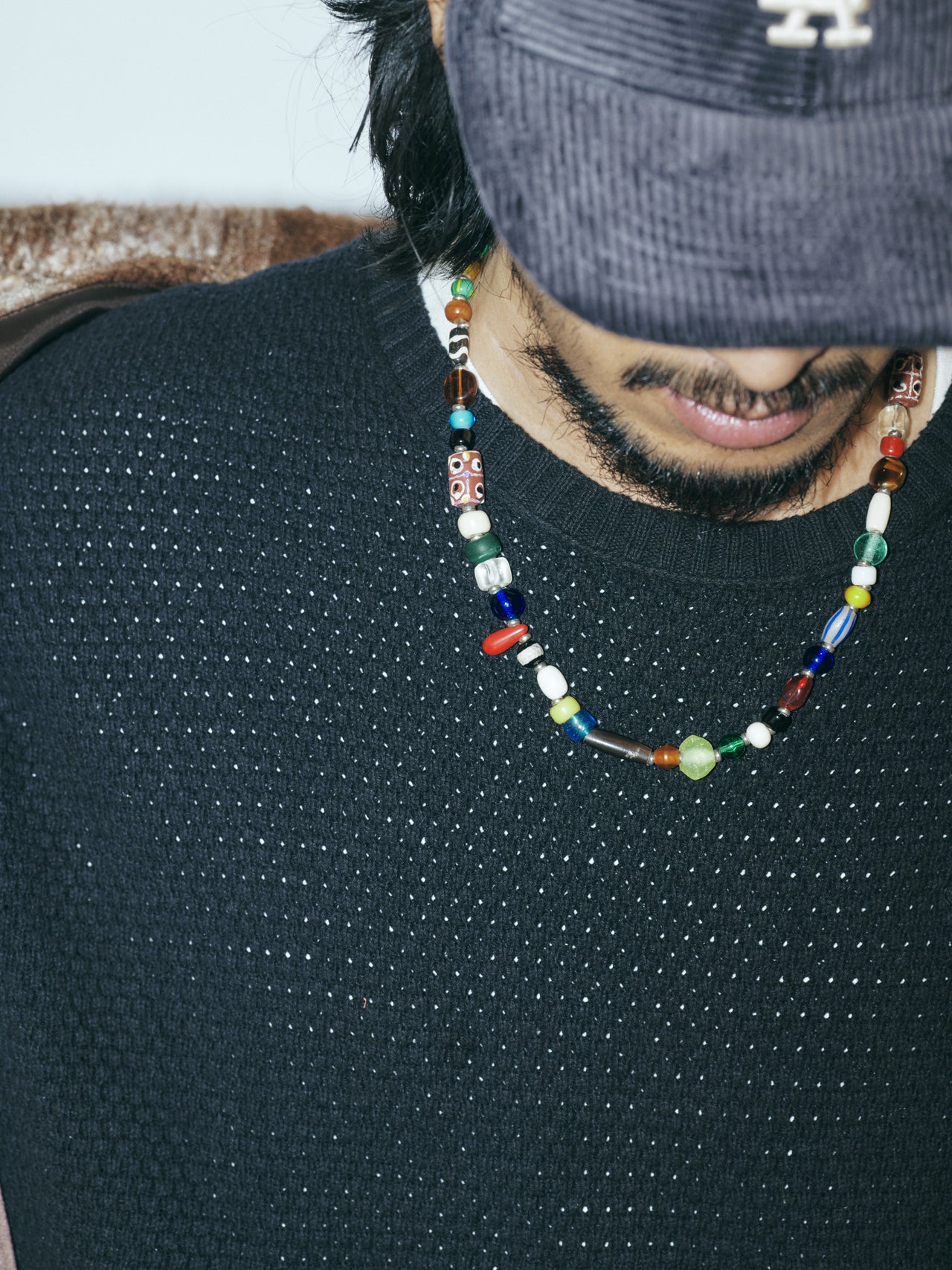 〈ON THE SUNNY SIDE OF THESTREET〉のビーズネックレス