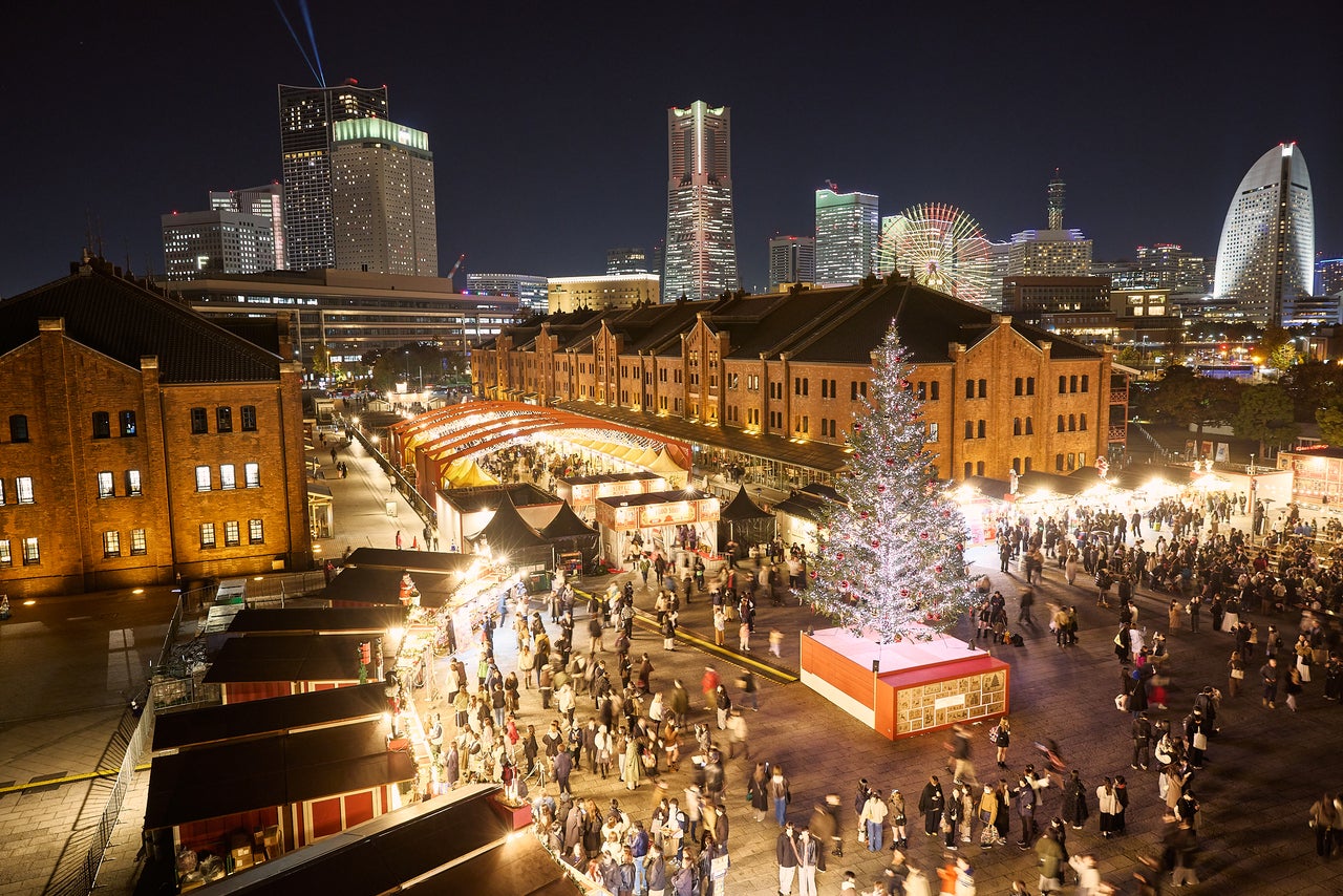 横浜赤レンガ クリスマスマーケット 俯瞰