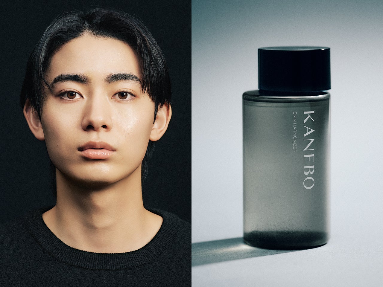 メンズノンノモデル豊田裕大と、KANEBOの化粧水「スキンハーモナイザー」