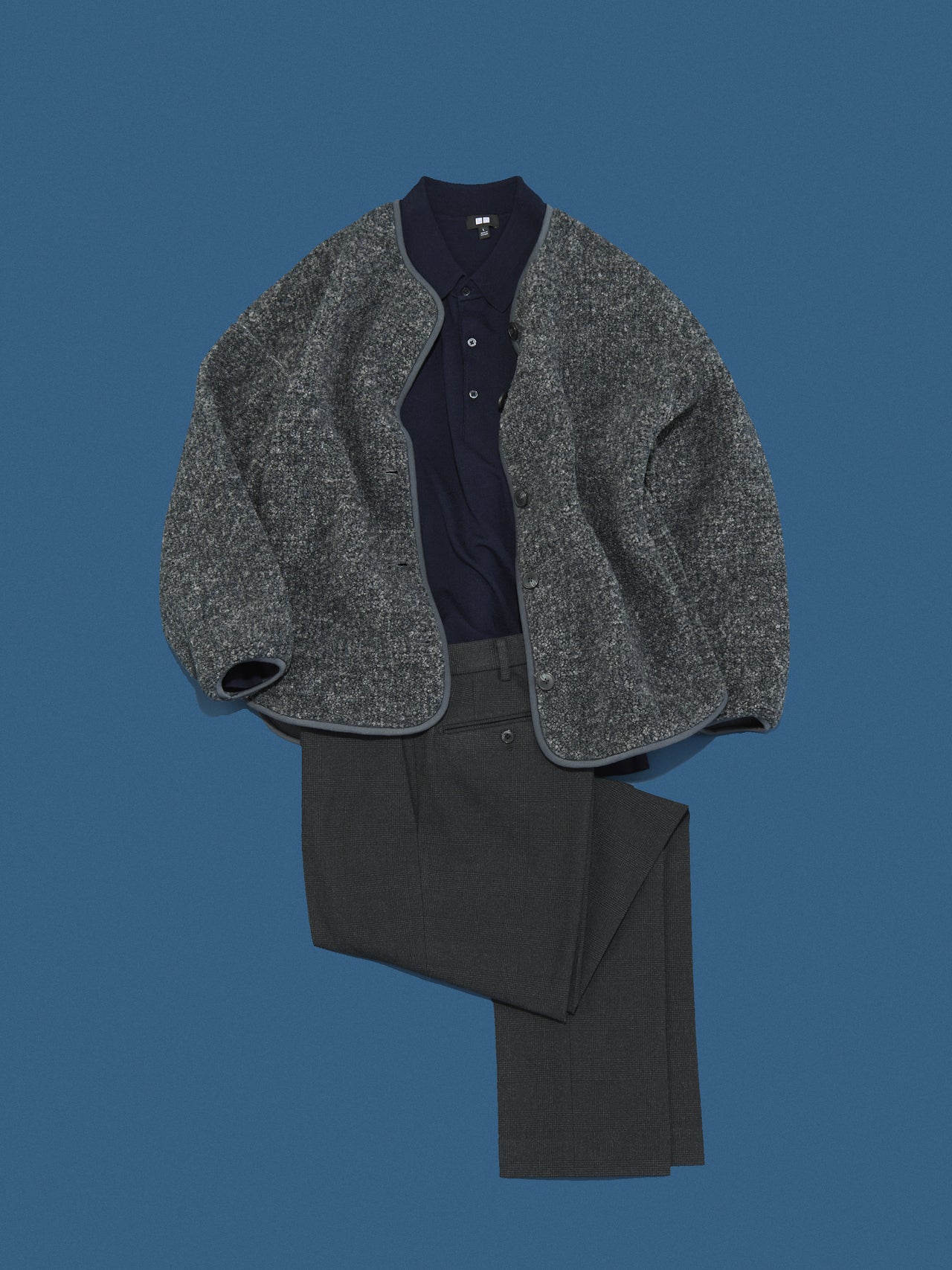 「ユニクロ」フリースの高見えコーデ②