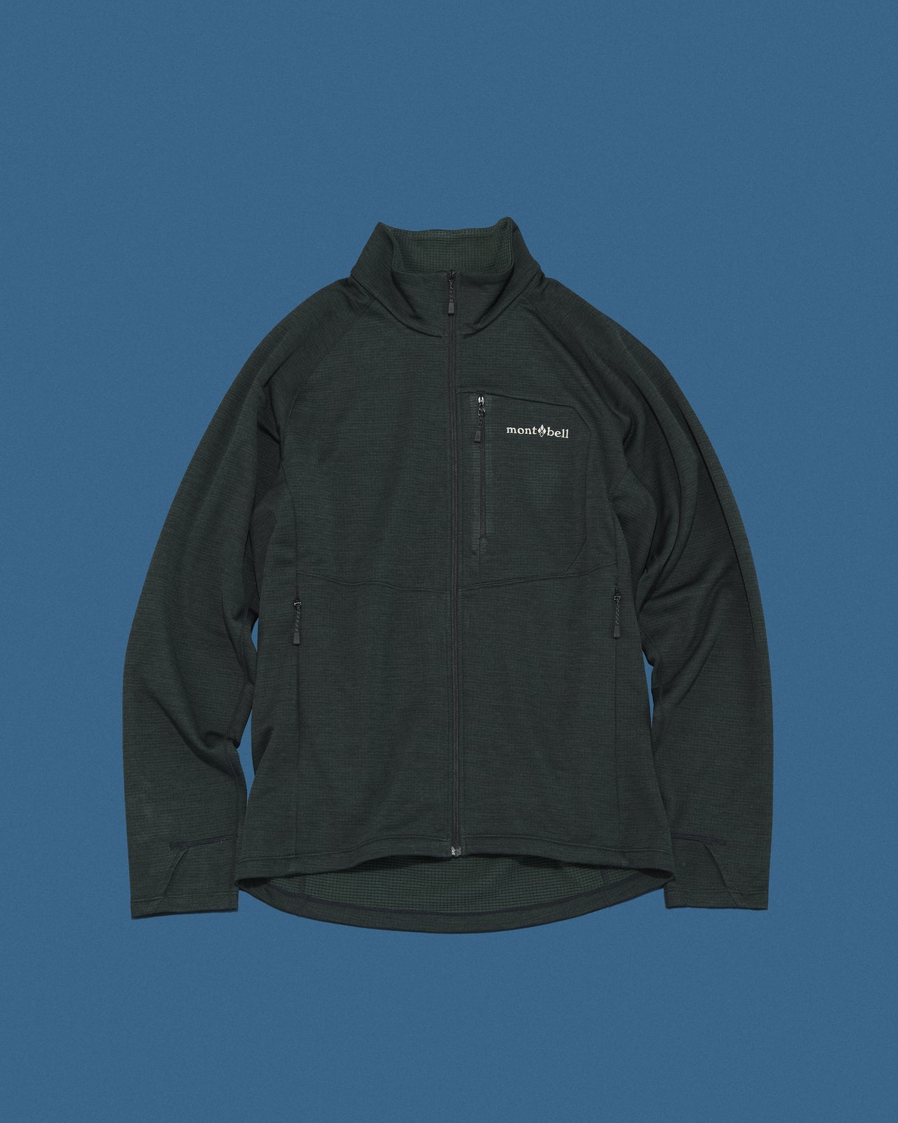 モンベルの黒いクリマグリッド ジャケット