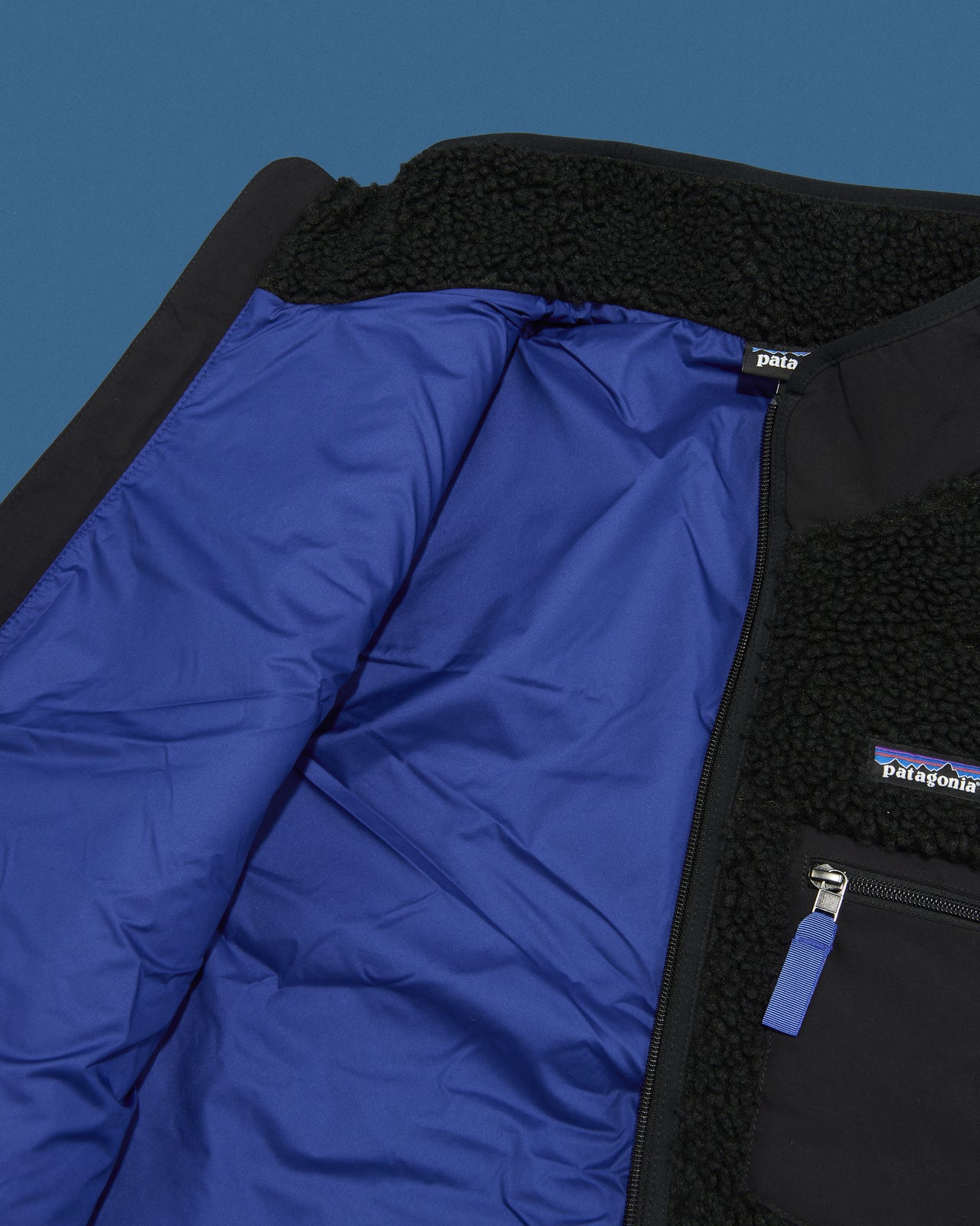 パタゴニアのメンズ・クラシック・レトロX・ベストのナイロン裏地