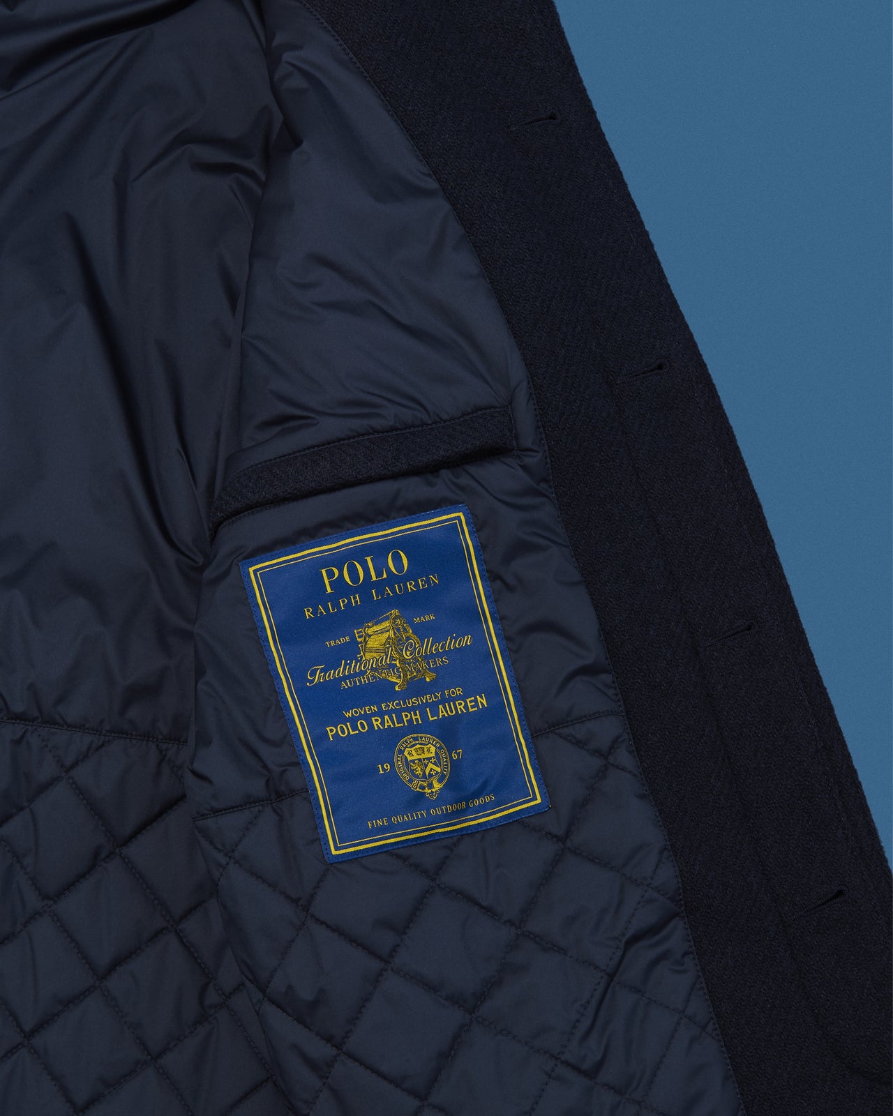 ポロ ラルフ ローレンのウール ウォーキングコートのタグ