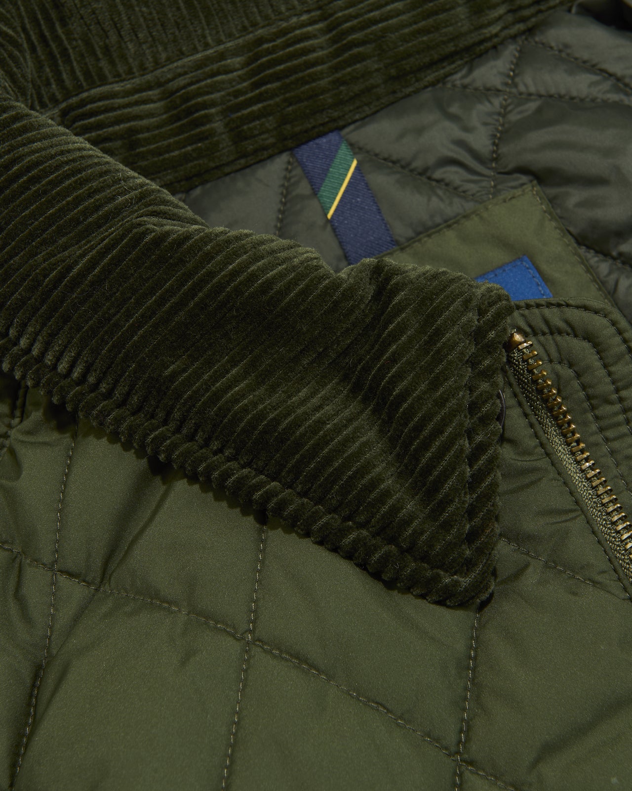 ポロ ラルフ ローレンのキルテッド カー コートの襟