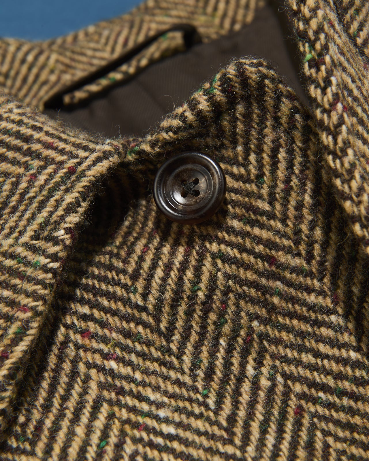 ポロ ラルフ ローレンのドネガル ツイード バルマカーン コートのボタン