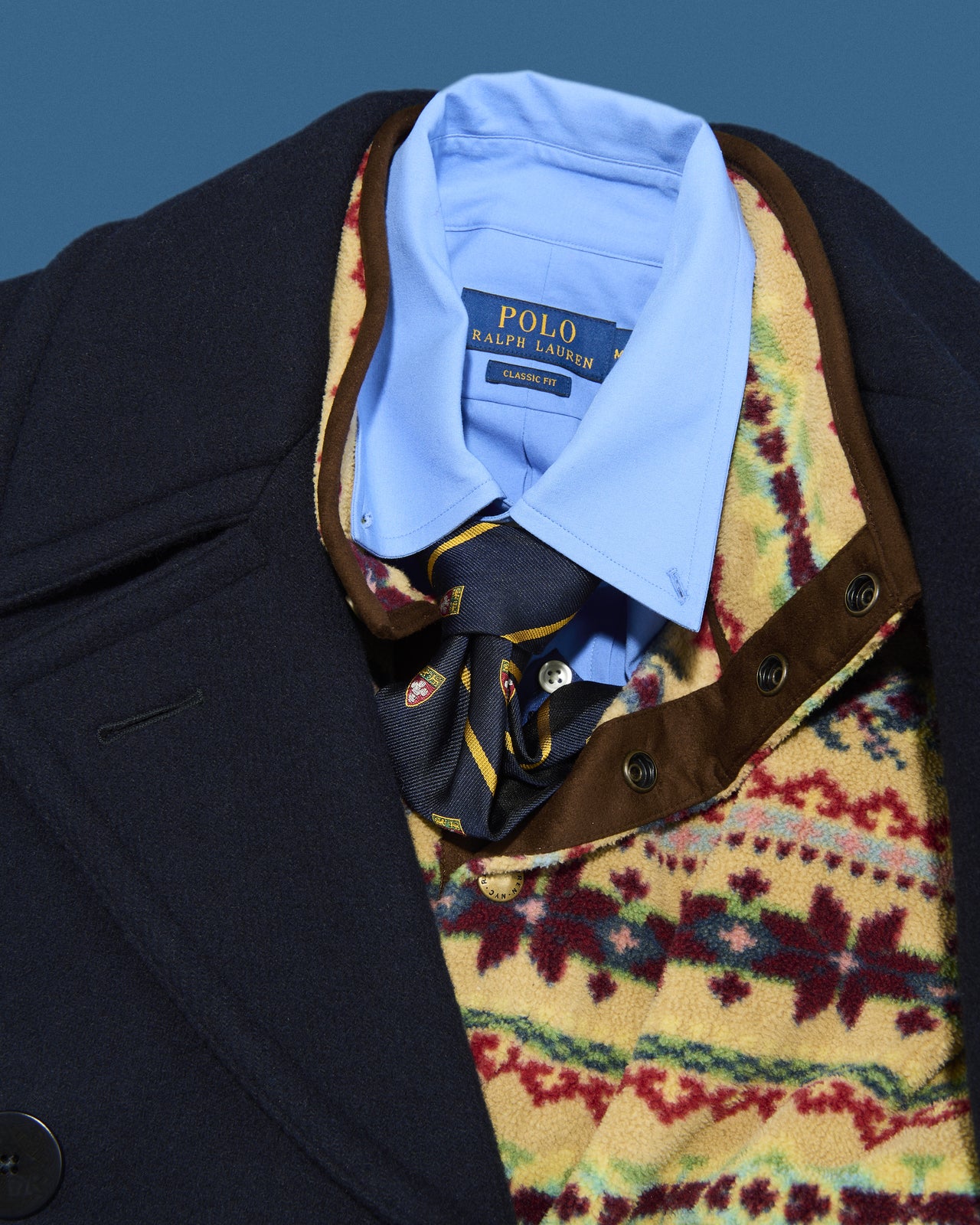 ポロ ラルフ ローレンのコートの正解着こなし④のディテール