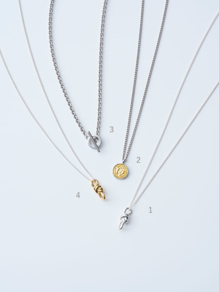 「4℃オムプラス」のネックレス4種類