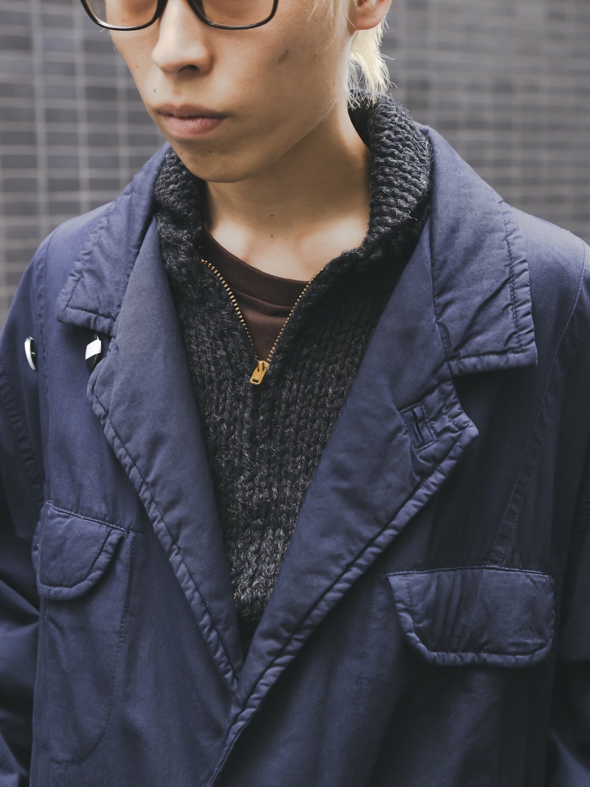 OLTA・橋本哲平さんの冬スタイル 襟元