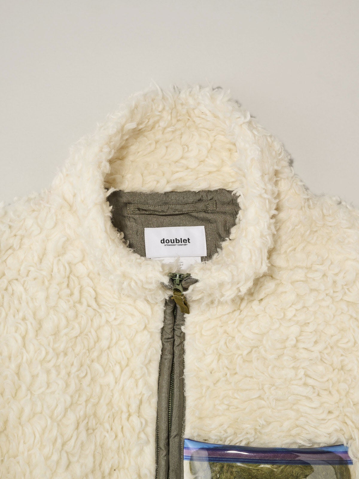doublet、HEMP FAUX FUR ZIP-UP JACKET、フロントディテール