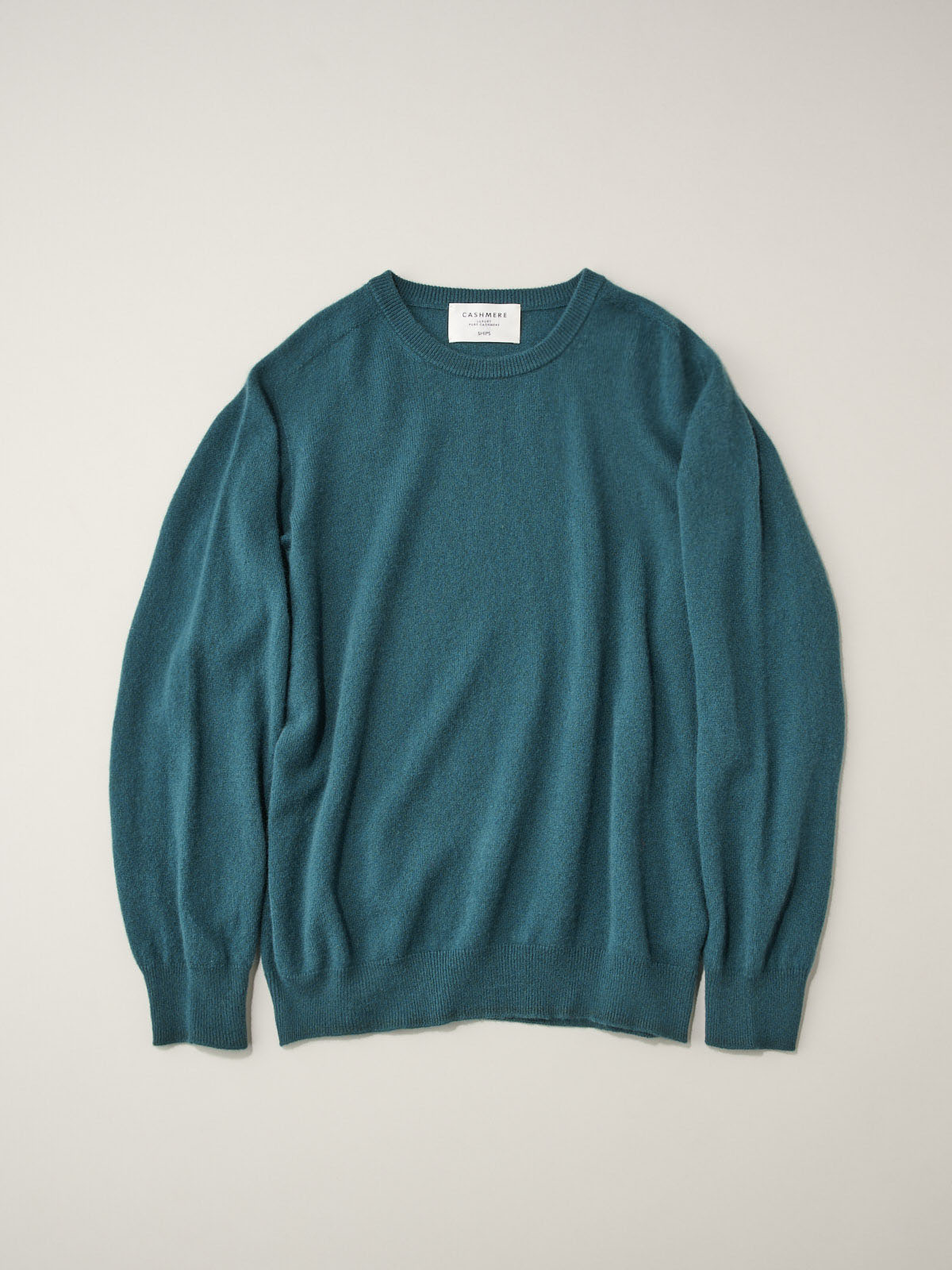 SHIPS、WG CASHMERE CREW NECK blue