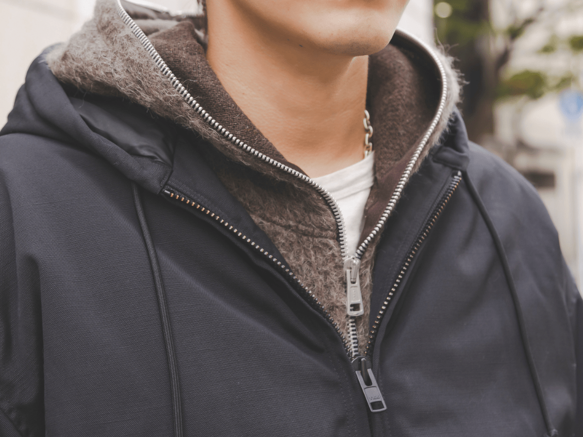 RAF kitasando 遠山 洵さんの冬スタイル アウターのレイヤード部分