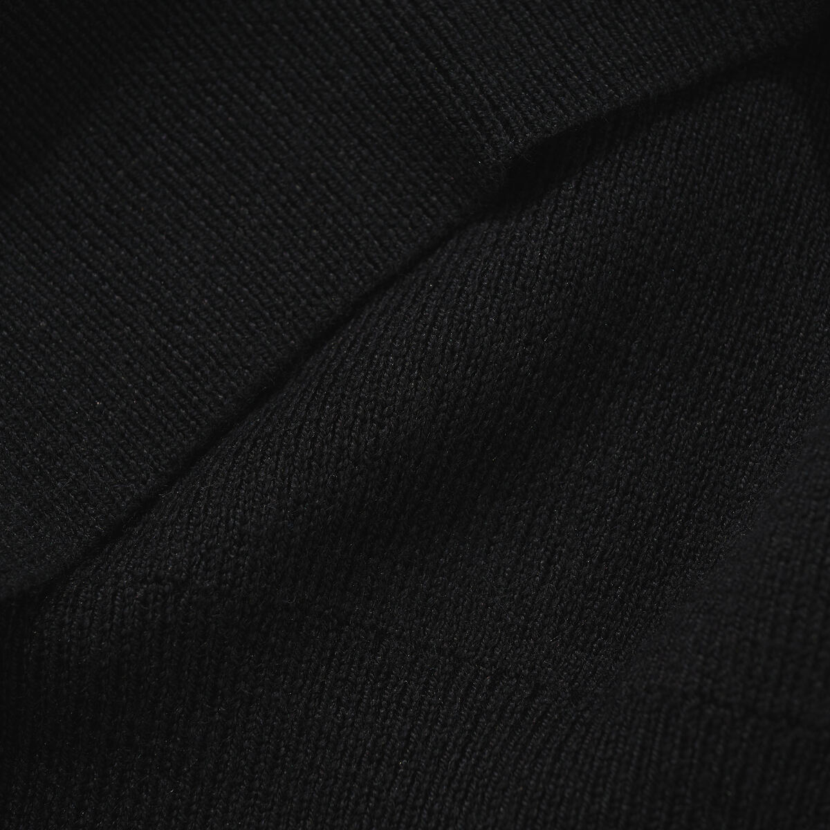 エディターが買ってよかった黒いユニクロユーのハイネックセーターの生地感