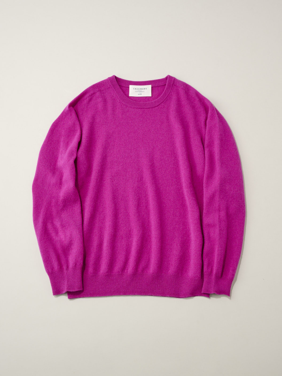 SHIPS、WG CASHMERE CREW NECK purple