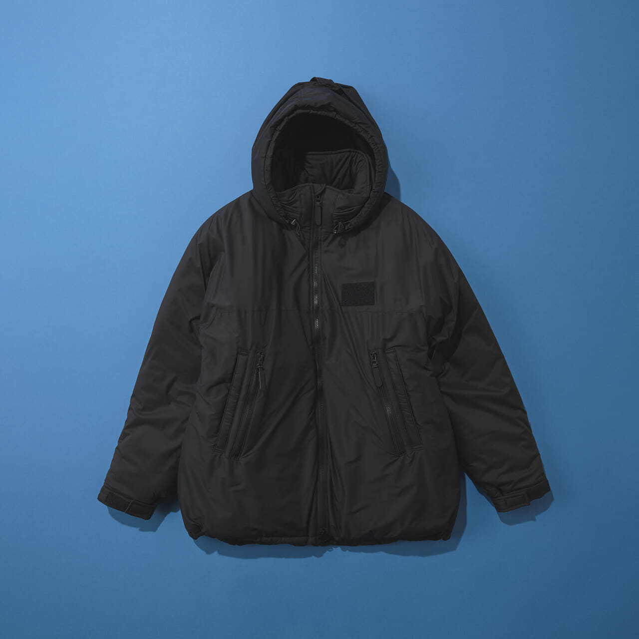 オーの黒い中綿ジャケット/O- Sleepy parka "BLACK"