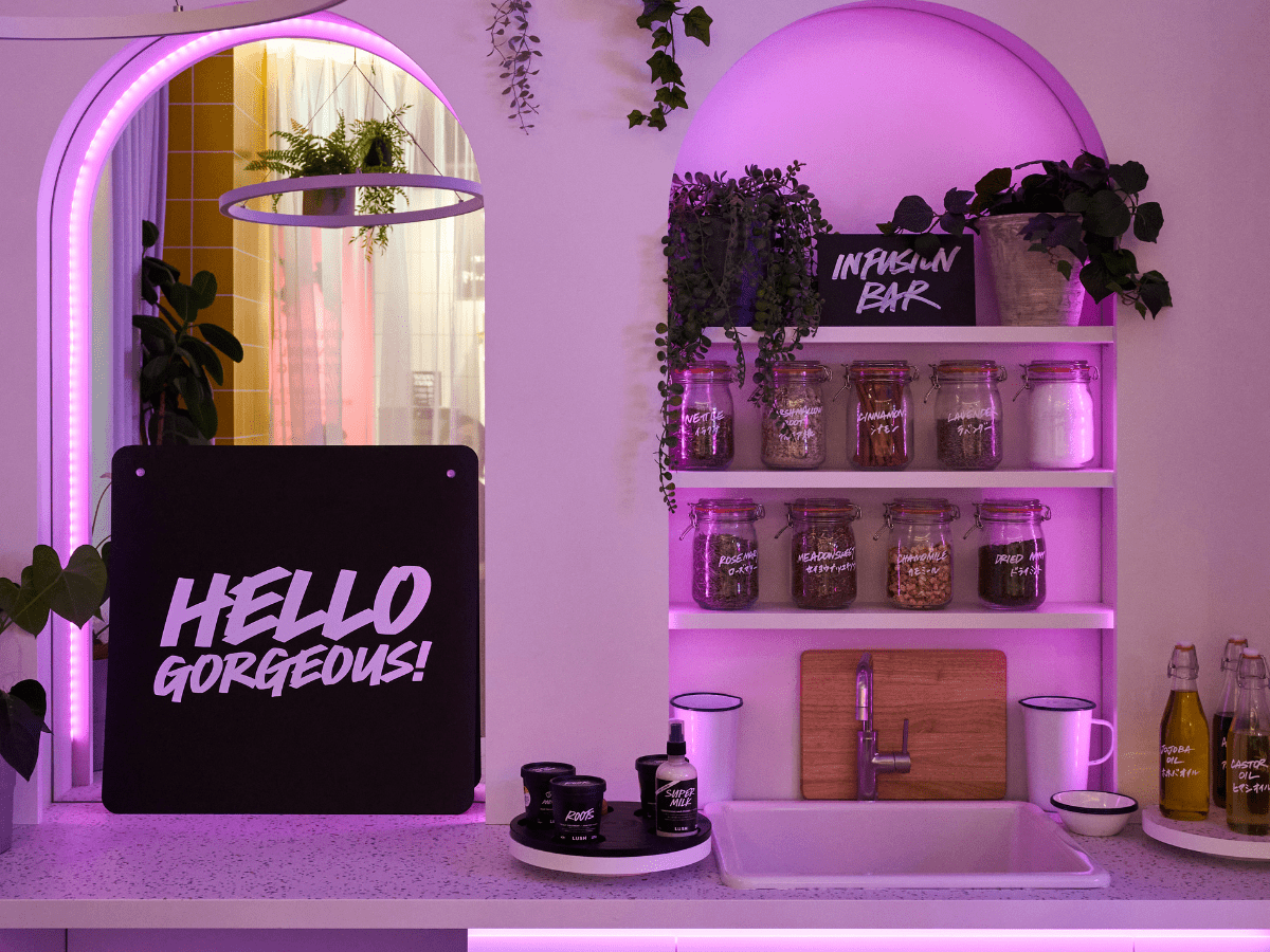 lush spa新宿 ヘアラボ体験 施術室の様子