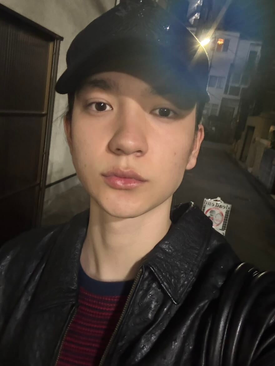 帽子をかぶっているメンズノンノモデル嵐翔真