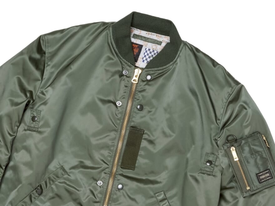 「ポーター」と「バズリクソンズ」の“コラボMA-1”が登場！タンカーの素材やウォレットディテールに注目！[PORTER×BUZZ RICKSON’S］