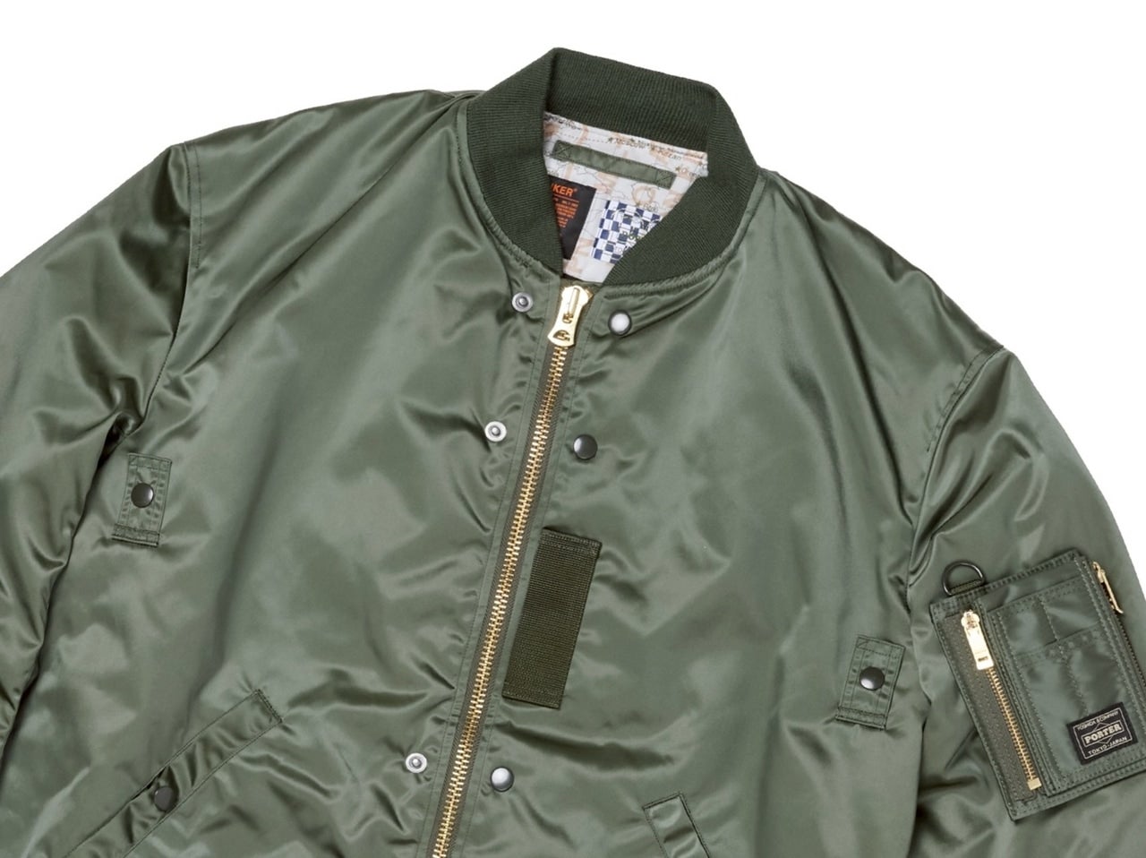 「ポーター」と「バズリクソンズ」の“コラボMA-1”が登場！タンカーの素材やウォレットディテールに注目！[PORTER×BUZZ RICKSON’S］