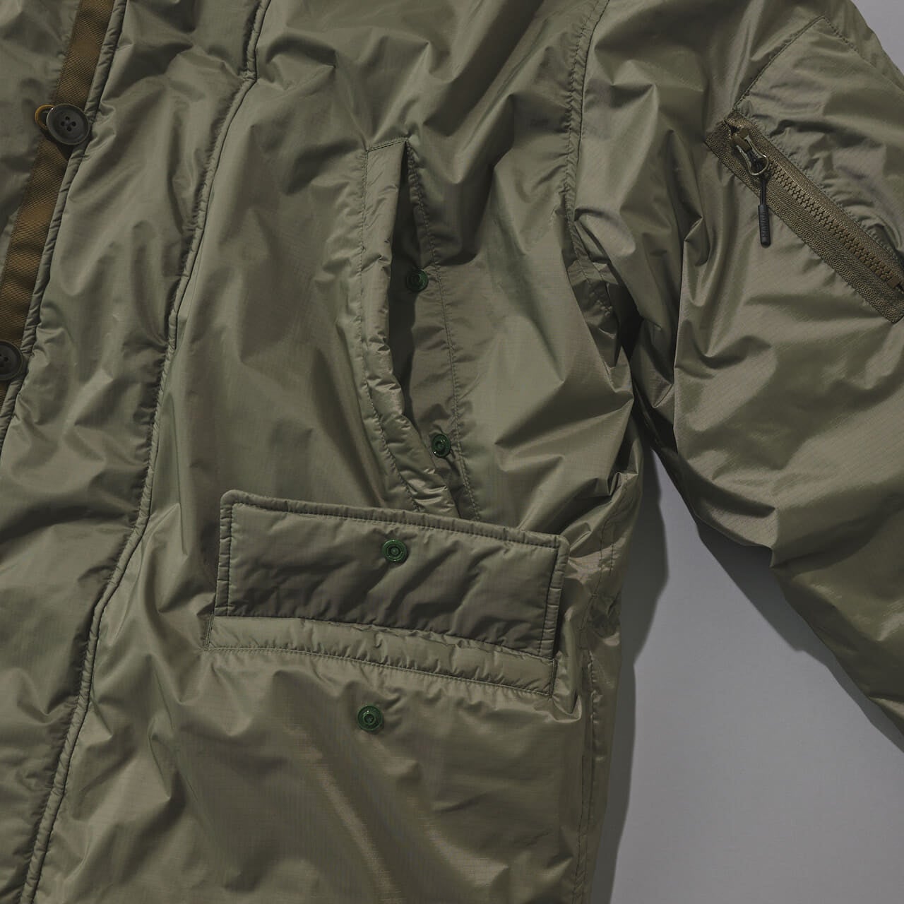 コートタイプ ダウン [NANGA x FIDELITY] 3LAYER DOWN N-3B ポケット