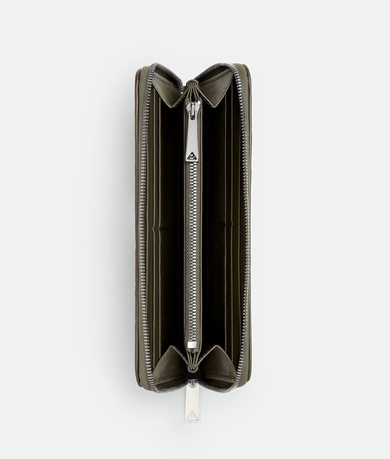 ボッテガ・ヴェネタ 新作 ウォレット 長財布 カーキ 俯瞰