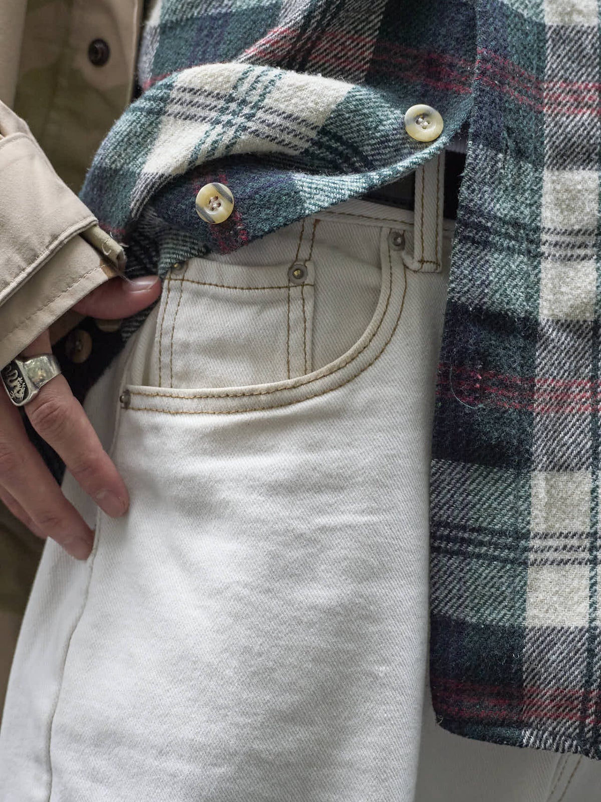 古着のパンツ　ポケット