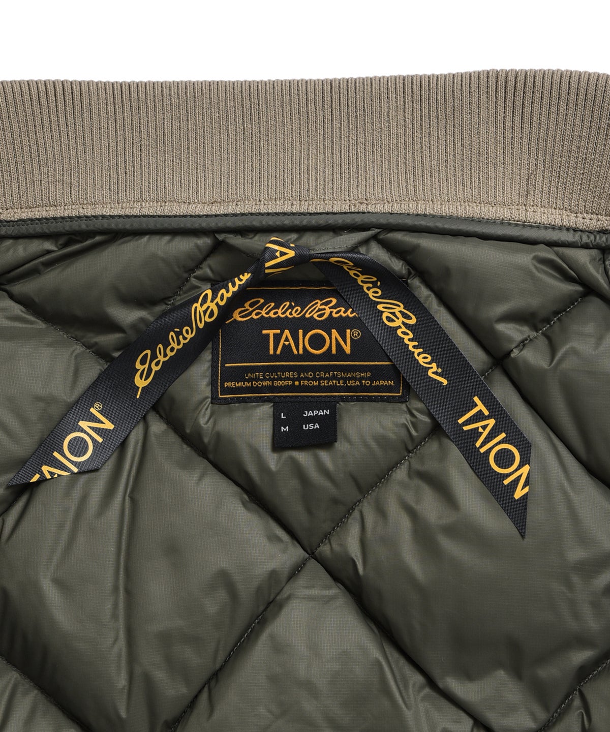 20D マイクロリップストップ、プレミアムダウン(800FP) タグ