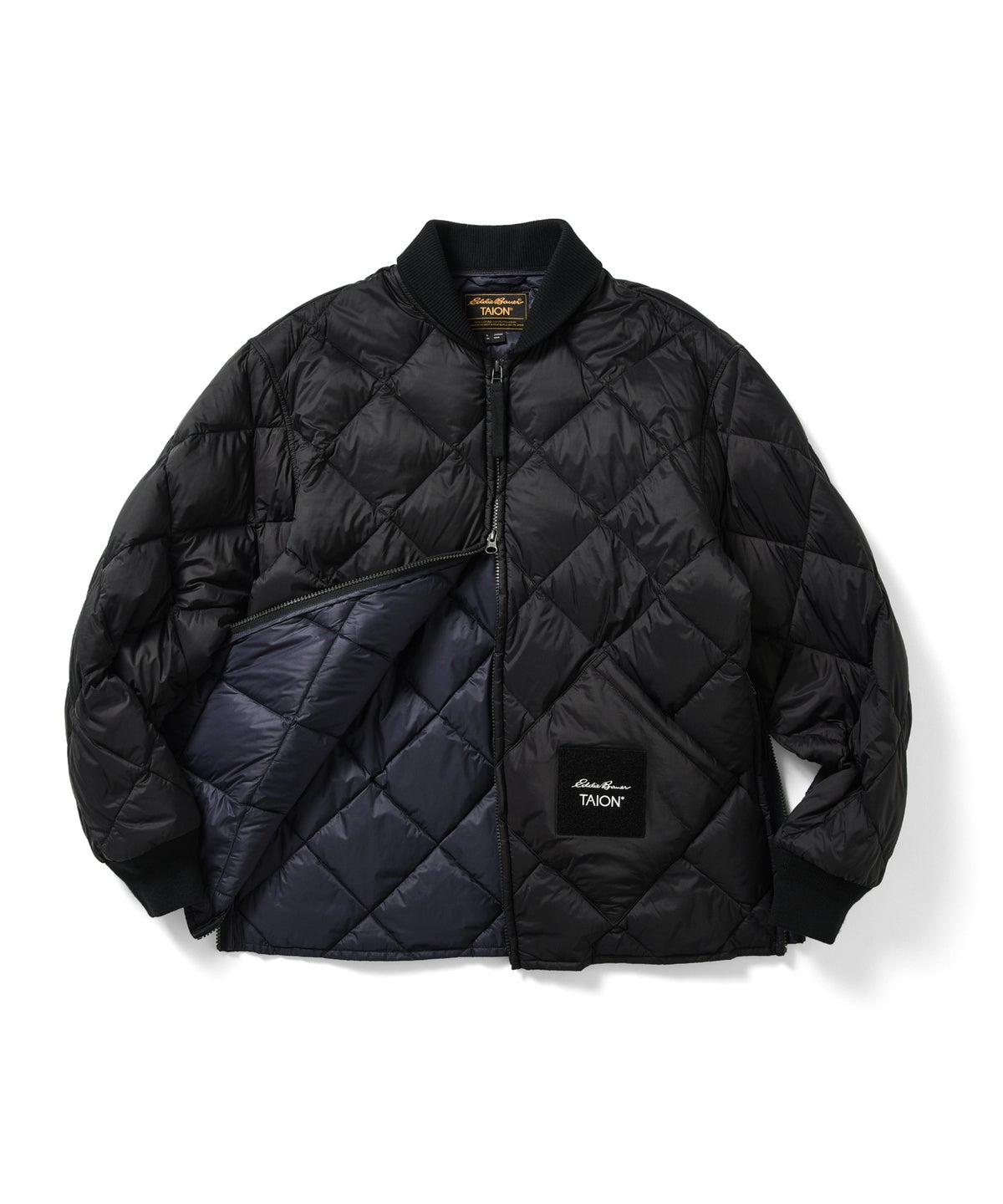 20D マイクロリップストップ、プレミアムダウン(800FP) ブラック