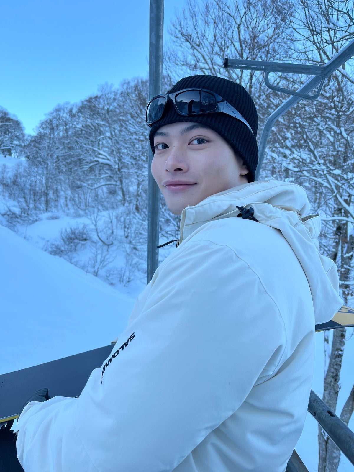 早朝　ゲレンデ