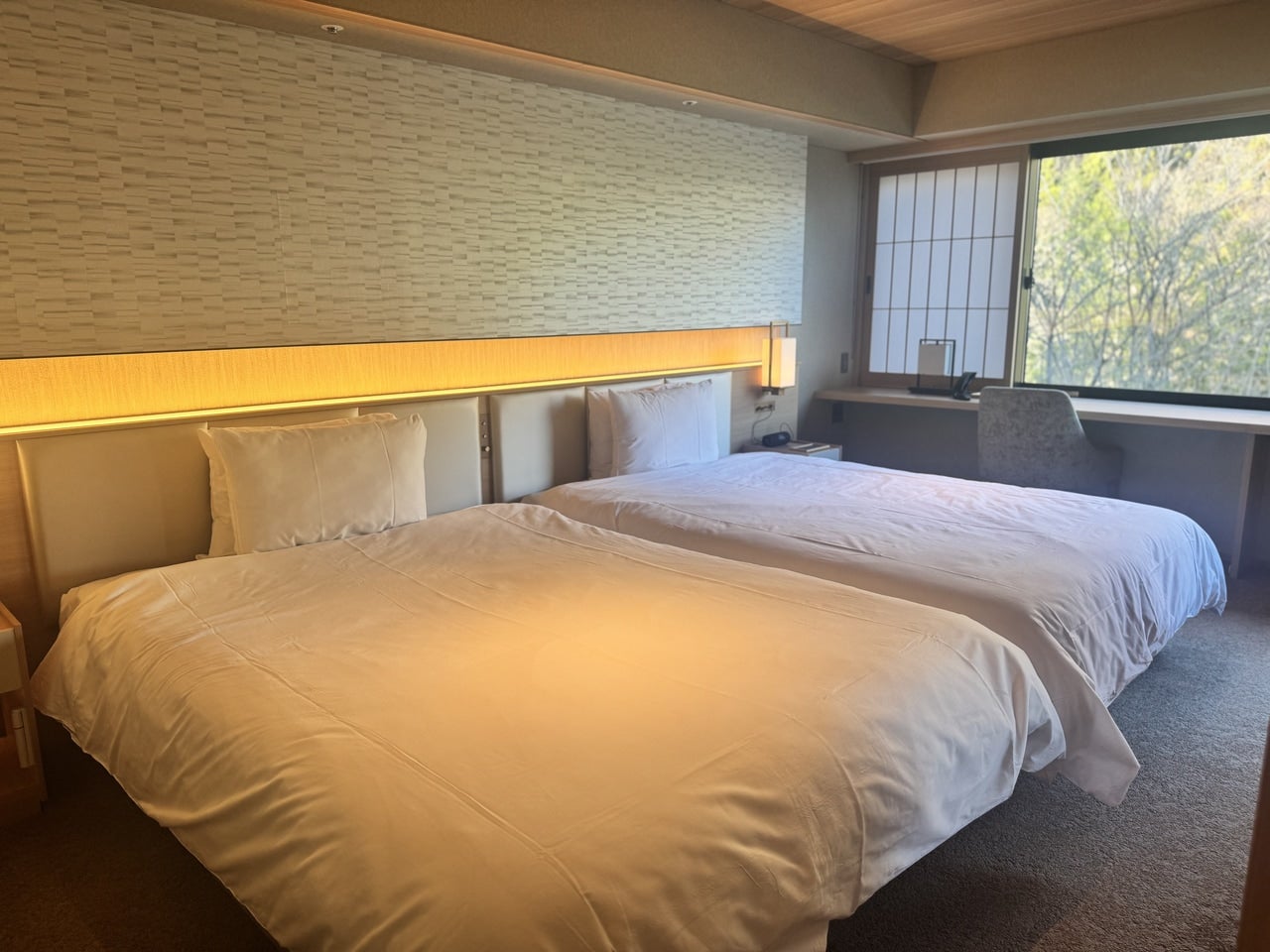 箱根 おすすめ宿 客室露天温泉風呂付『はつはな』プレミアムタイプ部屋寝室