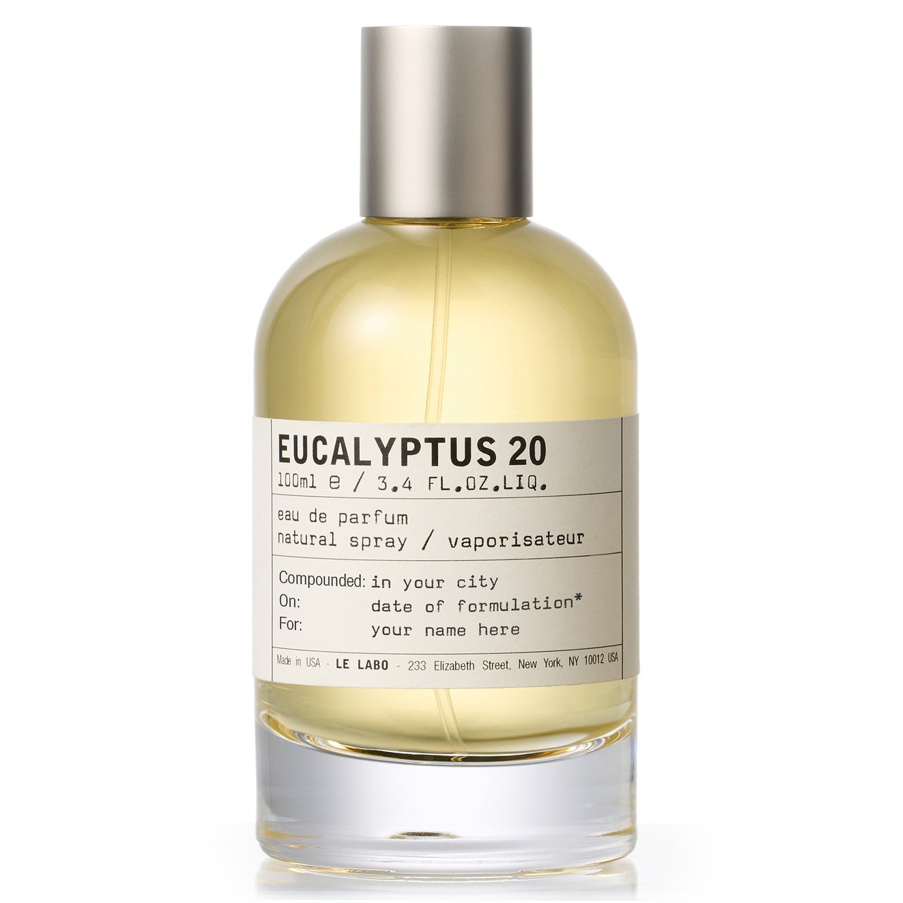 ルラボ(LE LABO)の香水「ユーカリプタス20」の100mlのボトル