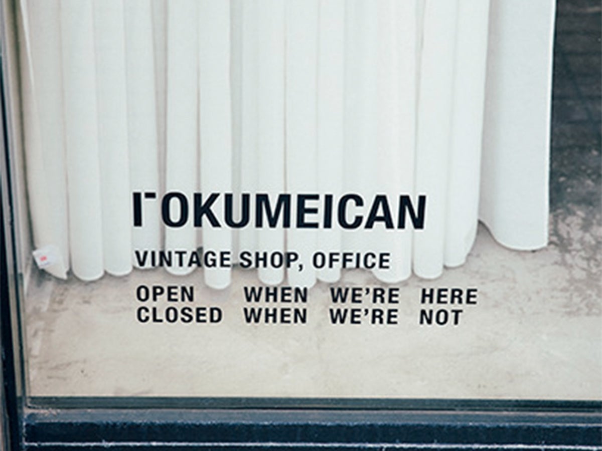 古着屋「ROKUMEICAN」の看板