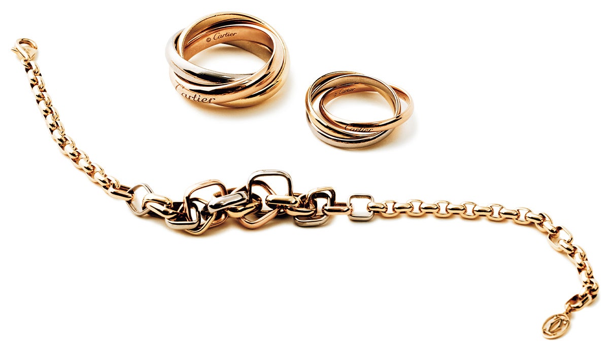 カルティエのブレスレットとリング