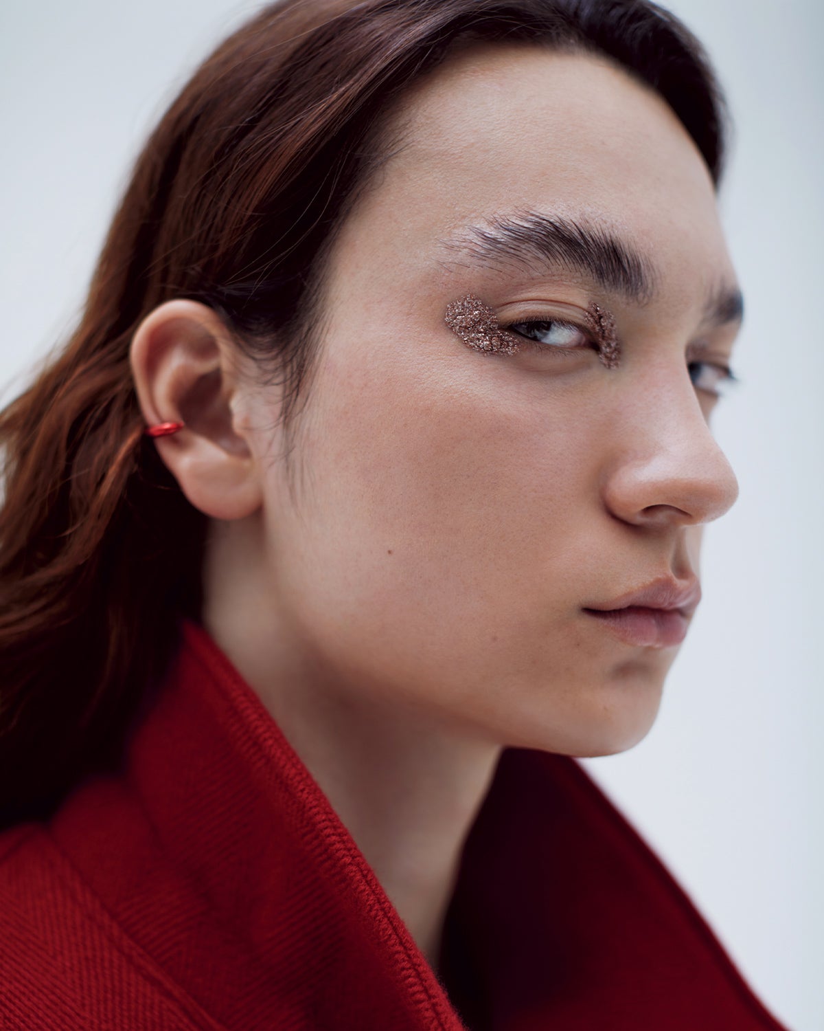 煉獄杏寿郎の概念メイクアップをした嵐 翔真