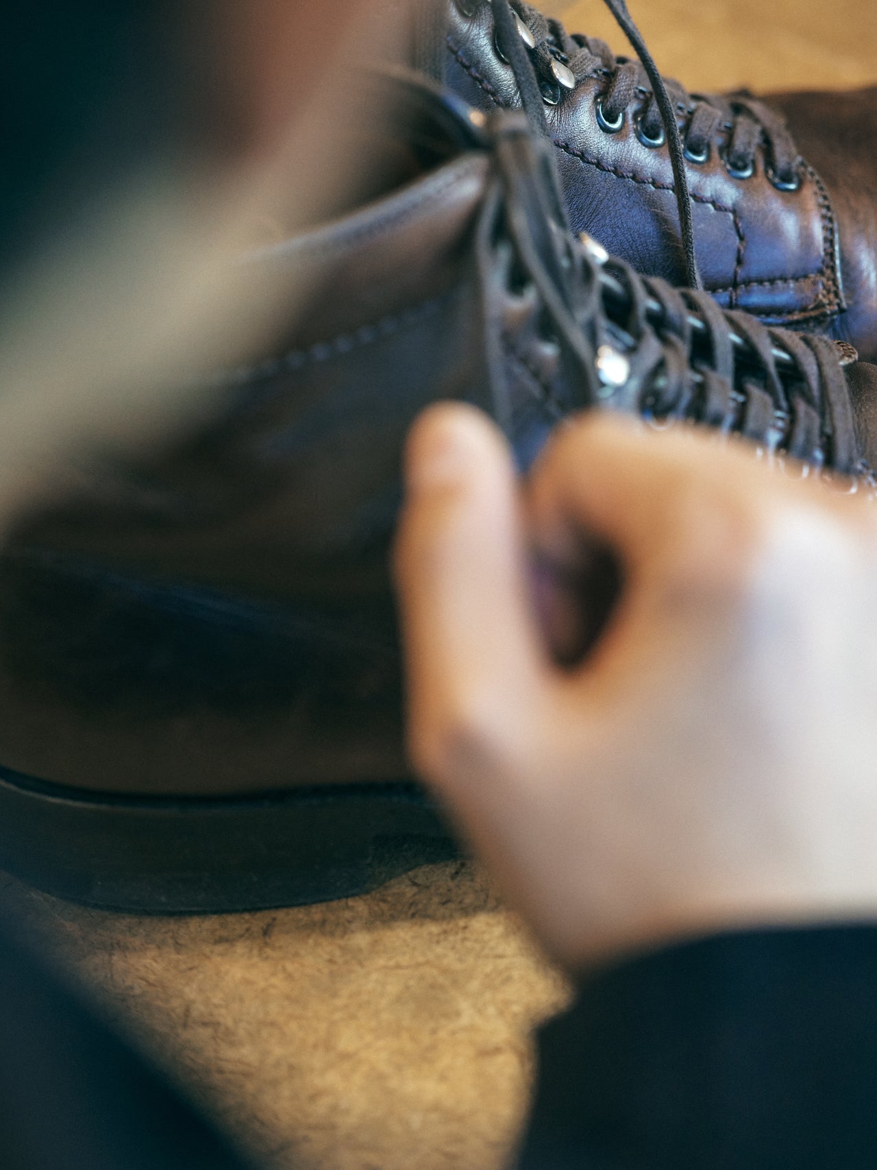 オシャレな人が買ってよかった〈Alden〉のブーツのディテール