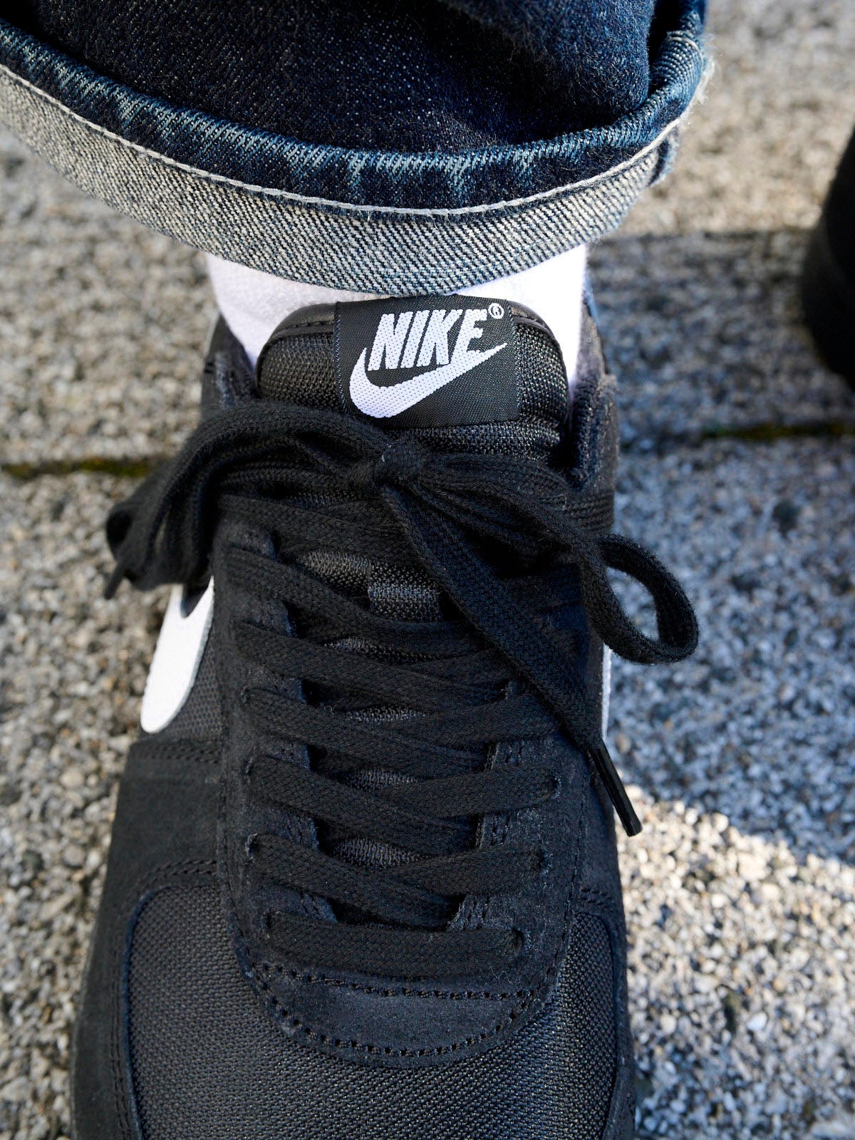 ナイキの黒スニーカー「フィールド ジェネラル"Ref"」のアッパー