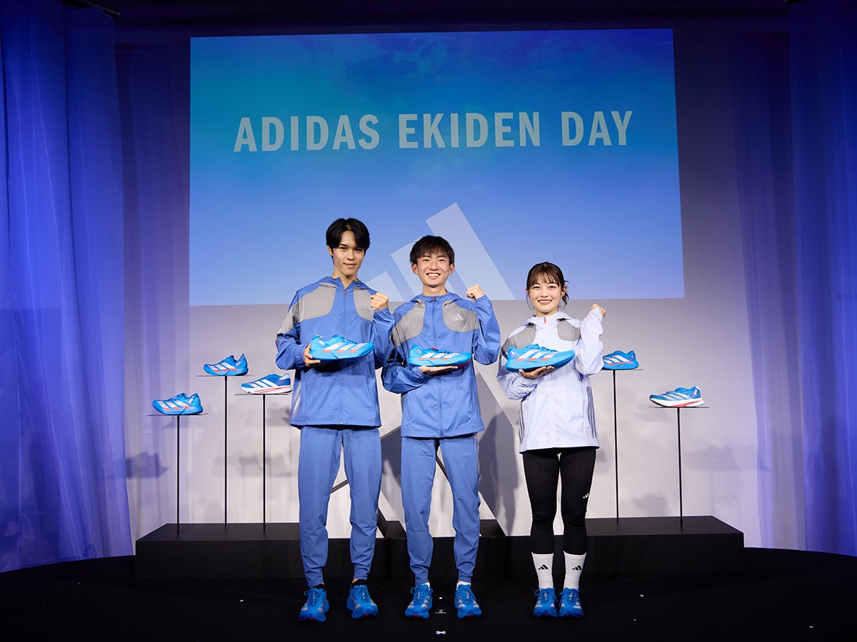 11月25日に開催されたイベント「ADIDAS EKIDEN DAY」での太田蒼生選手&平林清澄選手&井上咲楽さんの スペシャルトークショーの様子2
