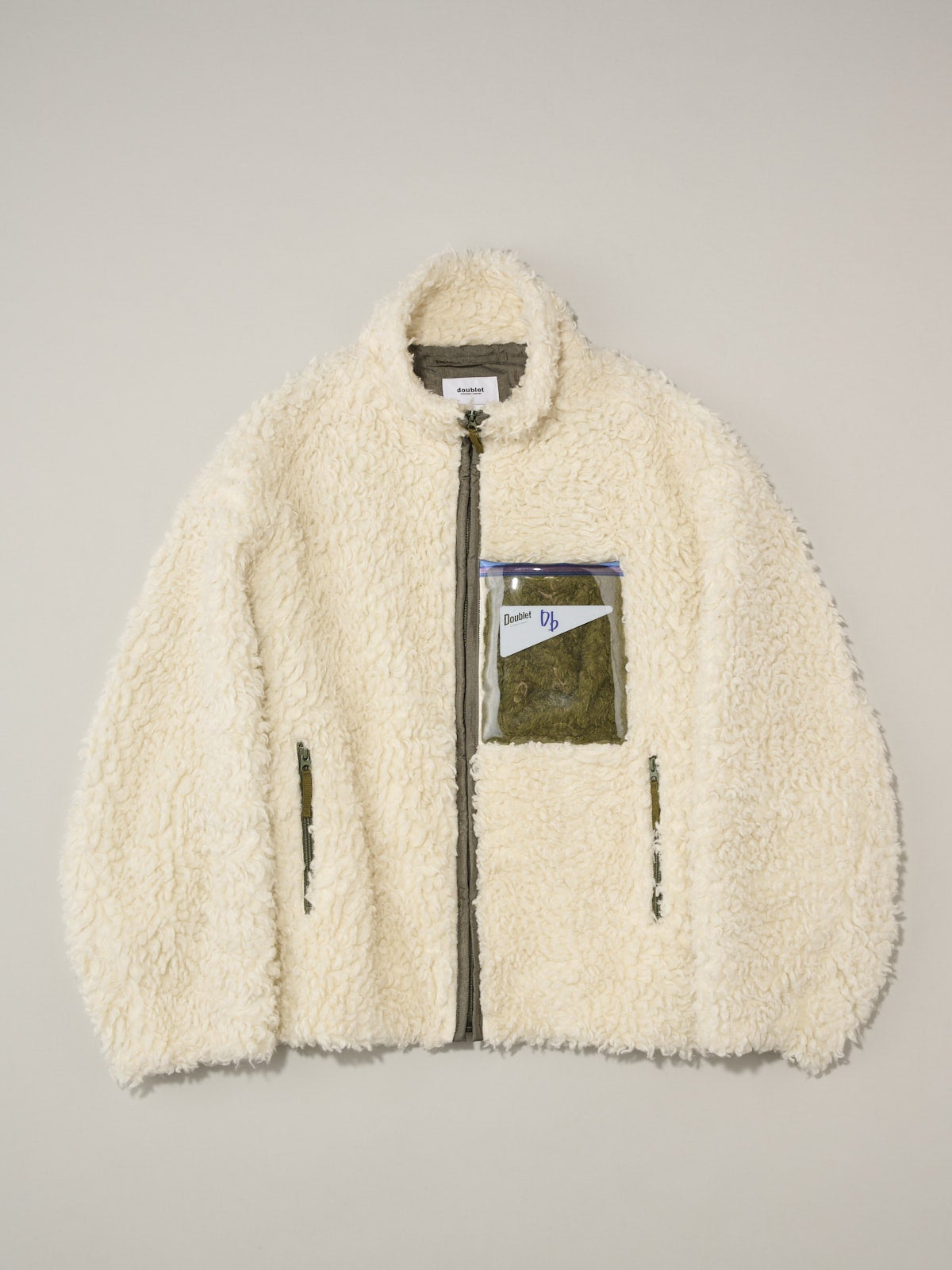 doublet、HEMP FAUX FUR ZIP-UP JACKET