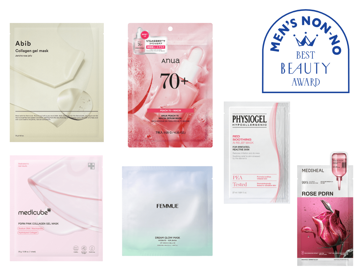 美容担当エディターが今年使ってよかった、韓国ブランドの「シートマスク」10選。話題の成分入り、毛穴ケア、クーリング効果…まとめてレスキュー！【メンズノンノ美容大賞2025】