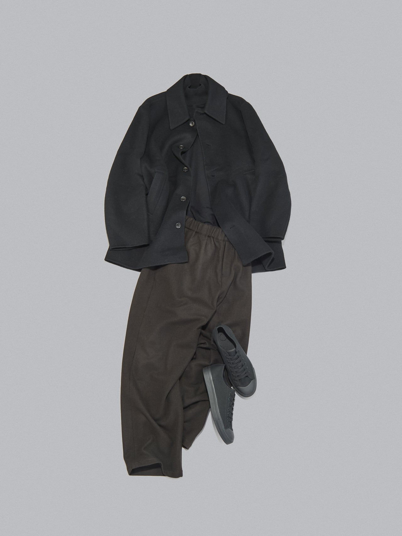 「無印良品」のアウター高見えコーデ①