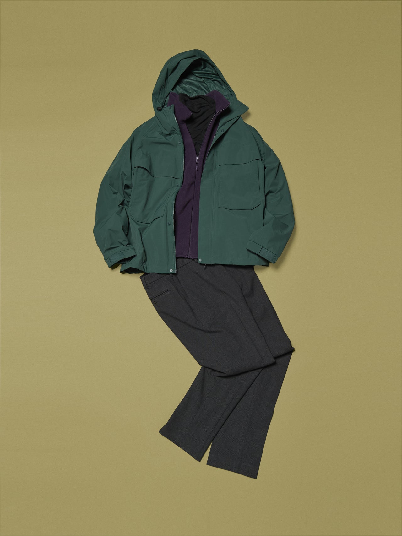 「ユニクロ」アウターの高見えコーデ④