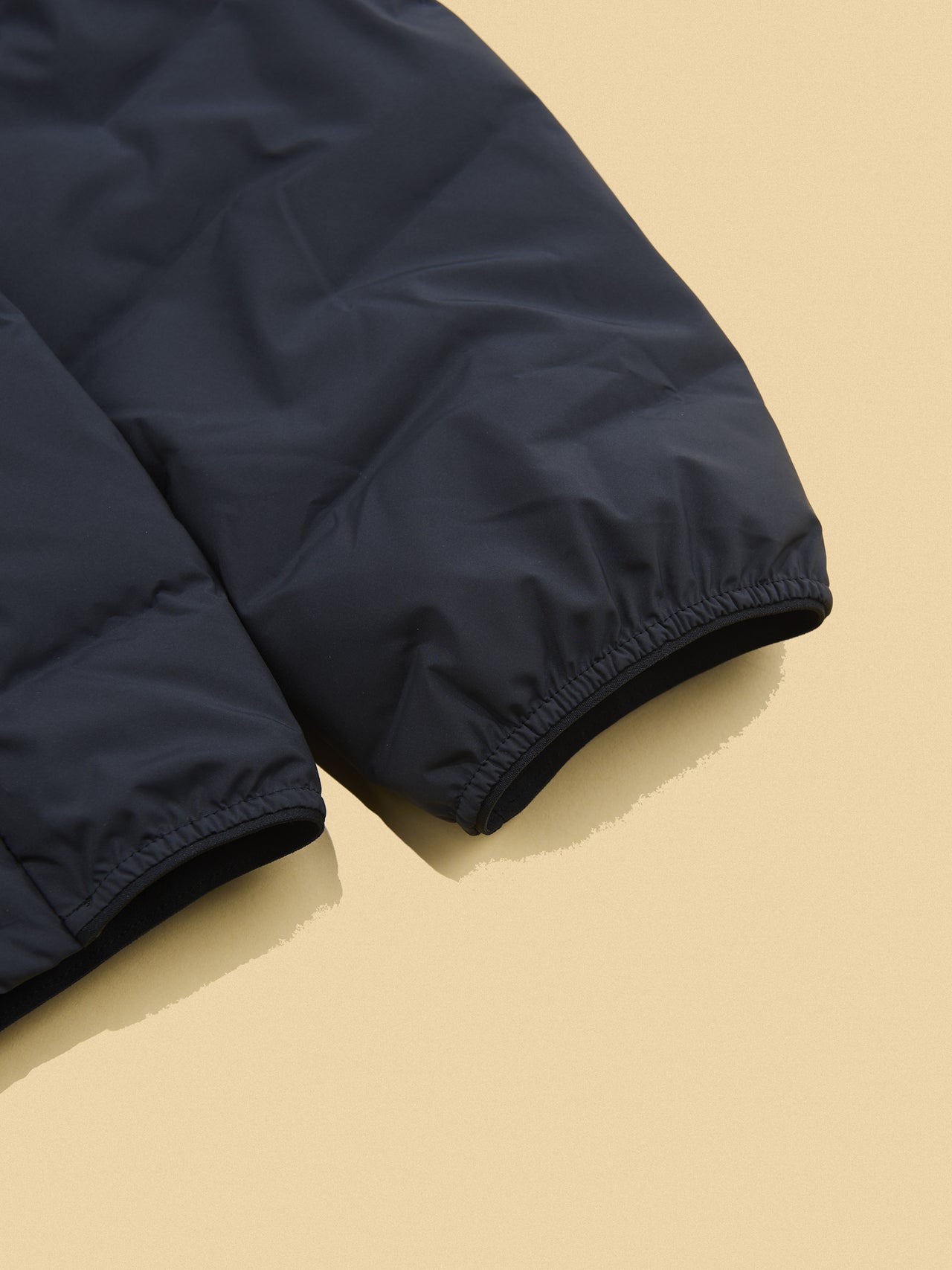 ユニクロのパフテックパーカの袖リブ